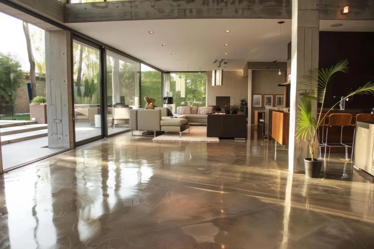 polished concrete floor